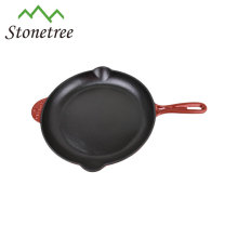 European home kitchen cooking skillet enamel cast iron cookware